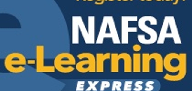 Cover image says "Register Today: NAFSA e-Learning Express"
