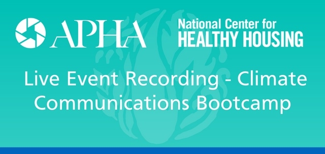 The US Capitol Building and the APHA Climate and Health Logo against aa teal background