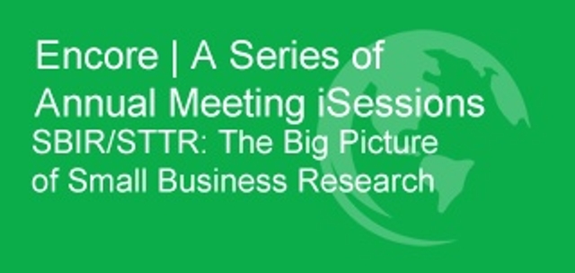 iSession | SBIR/STTR: The Big Picture of Small Business Research