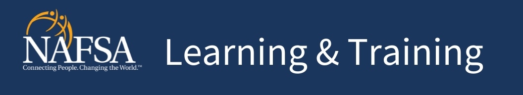 NAFSA's Learning and Training Banner