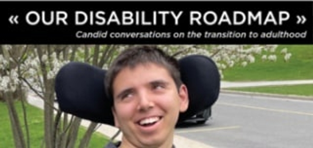 Photo of Samuel Habib and text heading that says "Our Disability Roadmap" 